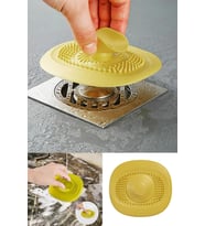 2 Adet Kademeli Lavabo Tıkacı Silikon Lavabo Gider Tıpası Koku Önleyici Gider Kontrol Tıpası Sarı
