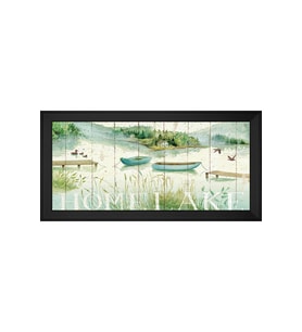 Manzara Temalı Kanvas Tablo 50 x 70 cm Siyah Çerçeve