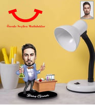 Kişiye Özel Öğretmen Karikatürlü 3mm Şeffaf Pleksi Akrilik Biblo Bay-3