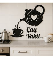MCG Çay Vakti - Ahşap Mutfak Duvar Dekoru