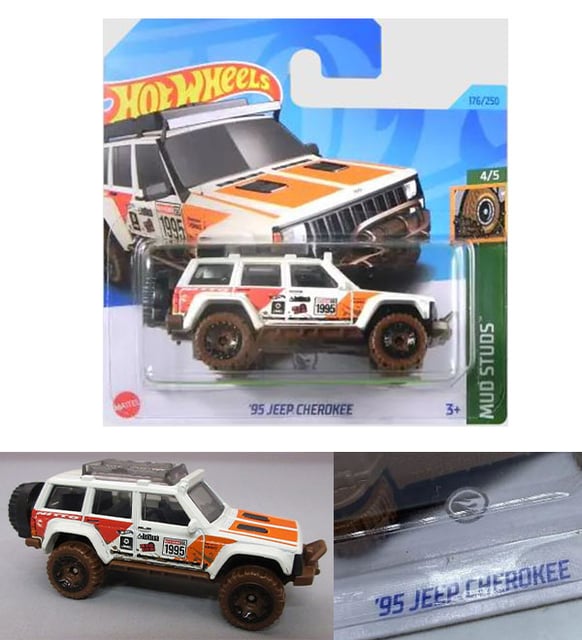 Hot Wheels Jeep Cherokee 1995 Mud Studs - Edizione Treasure Hunt TH Mattel 2023 - Foto 4