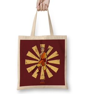 Aang Retro Japanese Avatar The Last Airbender Bez Çanta Uzun Saplı