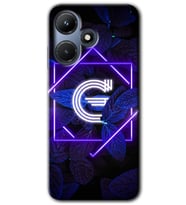 İnfinix Hot 30i Kılıf HD Desen Baskılı Kılıf - Dark Neon Yaprak G Harfi