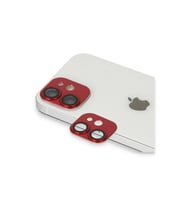 Newface Apple iPhone 11 Pers Alüminyum Kamera Lens - Kırmızı