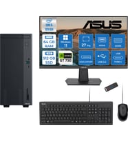 Asus Expertcenter P500MV Intel Core I5-13420H 64GB Ddr5 512GB SSD WIN11PRO 4GB/GT730 100HZ IPS 27" Mon Minitower Masaüstü Bilgisayar WF5136216512B0DW22+Zettausbbellek