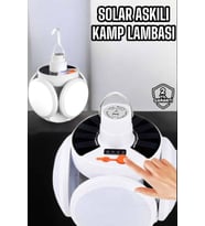 Katlanabilir Taşınabilir Kamp Lambası Işıldak Beyaz Işık Güneş Enerjili Solar Aydınlatma