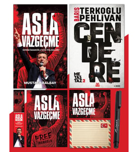 Asla Vazgeçme - Ayraç - Kartpostal - Poster - Cendere - Atatürk İmza Baskılı Kalem