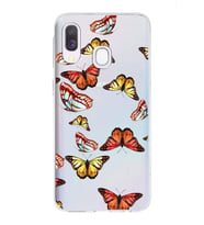 PrintiFy Samsung Galaxy A40 ile Uyumlu 1mm Slim Fit Water Color 2 Baskılı Şeffaf  Kılıf