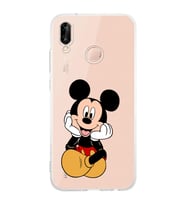 Huawei P20 Lite Uyumlu Baskılı Yumuşak Silikon Şeffaf Telefon Kılıfı