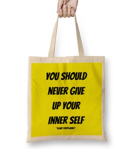 Clint Eastwood Quotes Gift - Vintage Retro Rainbow Style Bez Çanta Uzun Saplı