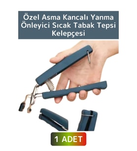 Özel Yüksek Isıya Dayanıklı Asma Kancalı Yanma Önleyici Sıcak Tabak Tepsi Tencere Taşıma Kelepçesi