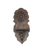 Ahşap Oymalı Kavukluk Lambalık Raf 50x22x16 cm.