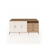 Kronos Konsol 3 Raflı 3 Çekmeceli 3 Kapaklı 220x59x99 Çam-Aytaşı/Çam