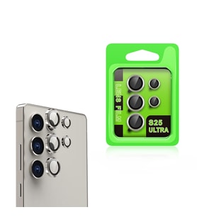 Samsung Galaxy S25 Ultra Uyumlu Zore CL-07 Kamera Lens Koruyucu (Gri)