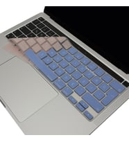 McStorey Macbook Pro M1-M2 ile Uyumlu Klavye Koruyucu A2289 2251 A2338 A2141 Türkçe Baskı R.Powder (Lacivert-Kırmızı)