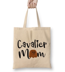 Ruby Cavalier King Charles Spaniel Mom Kids Bez Çanta Uzun Saplı