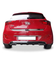 Hyundai İ30 (2011-2016) Egzos Görünümlü Arka Tampon Eki - Difüzör (Plastik)