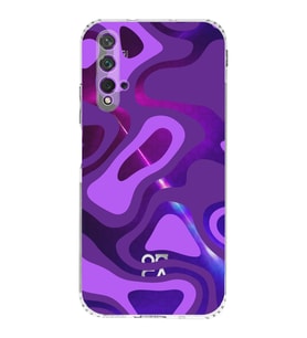 Huawei Nova 5t  Kamera korumalı Kapak Renkli Desen Tasarımlı  Şeffaf Kılıf
