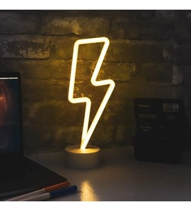 Neon Işık Gece Lambası Ev için Neon Lamba Şimşek Duvar Dekoru