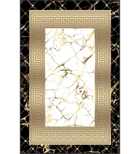 Eliana Home Baskılı, Yıkanabilir Kaymaz Taban Salon Halısı LNA0385 100x150 cm (Beyaz)