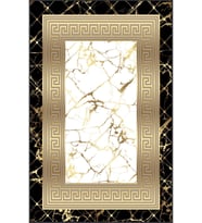 Eliana Home Baskılı, Yıkanabilir Kaymaz Taban Salon Halısı LNA0385 100x150 cm (Beyaz)