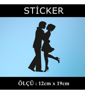 dans sevgili romantik etiket sticker - 2 adet çıkartma araba motosiklet kask atv tablet pc buzdolabı otomobil bilgisayar uyumlu