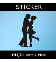 dans sevgili romantik etiket sticker - 2 adet çıkartma araba motosiklet kask atv tablet pc buzdolabı otomobil bilgisayar uyumlu