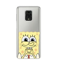 Redmi Note 9 Pro / 9s Uyumlu Sunger Bob Tasarımlı Şeffaf Telefon Kılıfı