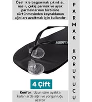 Konforlu Rahat Ağrı Sürtünme Önleyici Terlik Ayak Parmak Arası Koruyucu Ayrıştırıcı Silikon 4 Çift