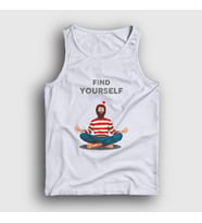 Presmono Unisex Beyaz Find Yourself Waldo Meditasyon Yoga Atlet 508610tt