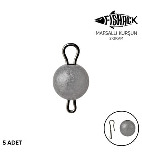 Mafsallı Kurşun - Hareketli İğne Kurşunu - Fishack - 2 Gram - 5'li Paket