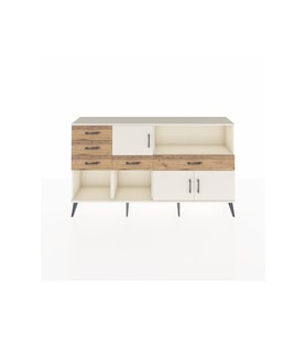 Arges Konsol 2 Raflı 5 Çekmeceli 3 Kapaklı 176x30x99 Aytaşı-Aytaşı/Çam