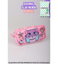 "DEKOMUS ISLAK MENDİL HEDİYELİ" "SWEET AND SPARKLY KOLEKSİYONU" KALEM ÇANTASI