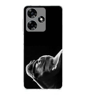 PrintiFy İnfinix Hot 30i ile Uyumlu Köpek 1 Kamera Korumalı Şeffaf Kılıf