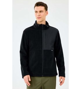 Skechers M Polar Jacket S2520130-3998 Polar Ceket Erkek Mont (Siyah)