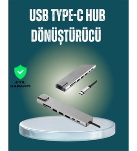USB‑C Çoklu Bağlantı Merkezi – 5 Gbps, 100‑240 V, Sağlam Eloksal Tasarım