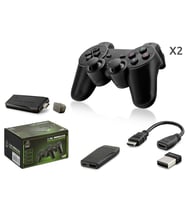 Retro Oyun Stick Hdmi Çift Gamepad Seti 2.4G Kablosuz - Siyah HD327