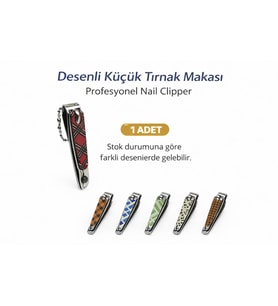 Profesyonel Küçük Tırnak Makası Desenli Nail Clipper 1 Adet
