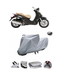 Piaggio Beverly 500  Su Geçirmez Motosiklet Brandası ARKA ÇANTA UYUMLU
