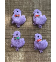 5X4 CM MOR CİVCİV 4'LÜ BEBEK ÇOCUK APLİKE YAMA ARMA