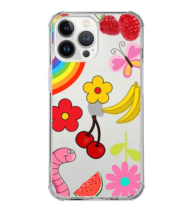 PrintiFy iPhone 13 Pro Uyumlu Water Color 5 Baskılı Şeffaf Köşe Korumalı Antişok Kılıf