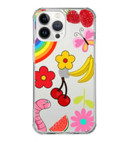 PrintiFy iPhone 13 Pro Uyumlu Water Color 5 Baskılı Şeffaf Köşe Korumalı Antişok Kılıf