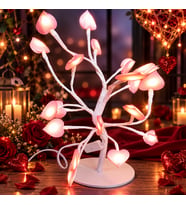 YILBAŞI AĞACI PEMBE KALPLİ YILBAŞI DİLEK AĞACI 220V FİŞLİ 40 CM PEMBE KALPLİ GÜN IŞIĞI LED IŞIKLI