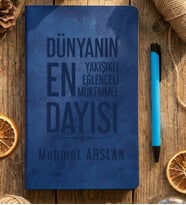 Kişiye Özel Dayıya Hediye Defter Doğum Günü Hediyesi (Mavi)