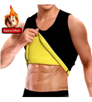 %100 Gerçek Neopren Erkek Termal Terleten Sauna Atlet Korse Erkek Zayıflama Atle