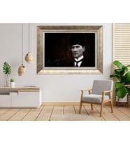 Gümüş Çerçeveli Atatürk Tablo a632