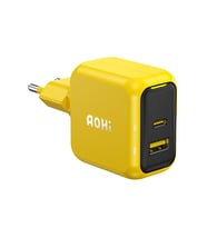 Aohi Magcube 2 Portlu Şarj Adaptörü, GaN+ 67W Hızlı Şarj Cihazı, Sarı