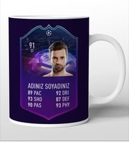 Şampiyonlar Ligi Kişiye Özel Fut Kart Kupa Bardak