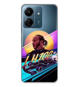 Xiaomi Redmi 13C Uyumlu Lewis Hamilton Tasarımlı Şeffaf Telefon Kılıfı