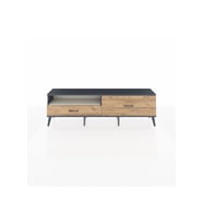 Arges TV Ünitesi Tek Raflı 2 Çekmeceli  176x30x51 Antrasit-Aytaşı/Çam